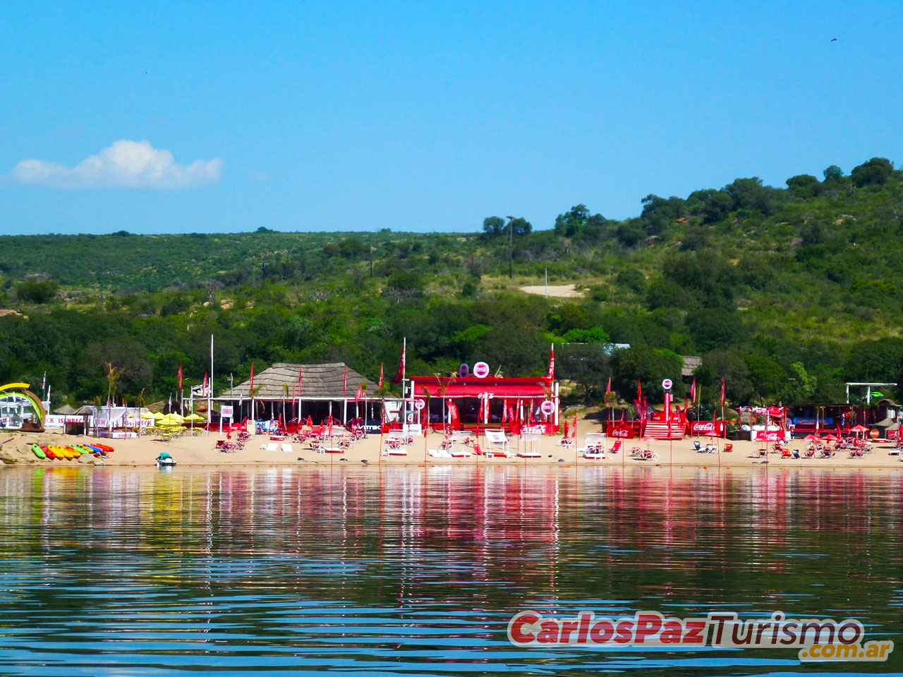 Playas sobre el Lago San Roque en Carlos Paz